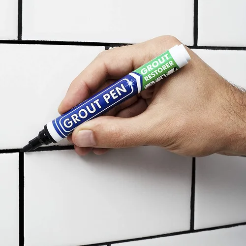 Miniatura 9 de Rotulador de pintura para azulejos: negro, paquete de 1 y 2 unidades con puntas adicionales (estrecha, 0.197 in), colorante y sellador impermeable