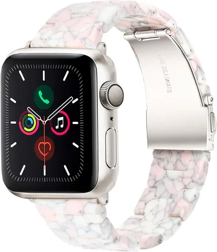Miniatura 45 de HOPO Compatible With Apple Watch Band Thin Lightweight Resin Strap Bracelet Fashion Wristband Replacement For iWatch Bands Series Ultra 11 10 9 8 7