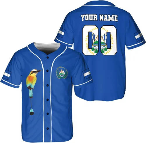Miniatura 15 de Parvii Camiseta de béisbol personalizada de El Salvador Orgulloso, camiseta de El Salvador, camiseta de El Salvador, Jersey de El Salvador