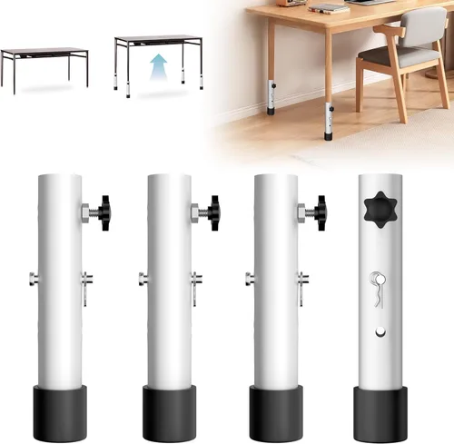 ZhouDaShu Extensores de patas de mesa para mesas plegables, extensiones de patas de mesa para patas dobladas y rectas, elevadores de patas de mesa