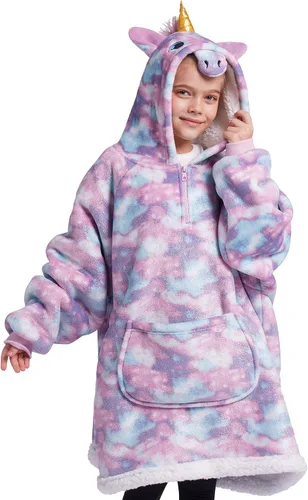 Miniatura 11 de Giggling Getup Manta Vestible con Capucha para Mujeres y Hombres Manta con Capucha Vestible de Forro Polar Sherpa Sudadera Manta Vestible Sherpa