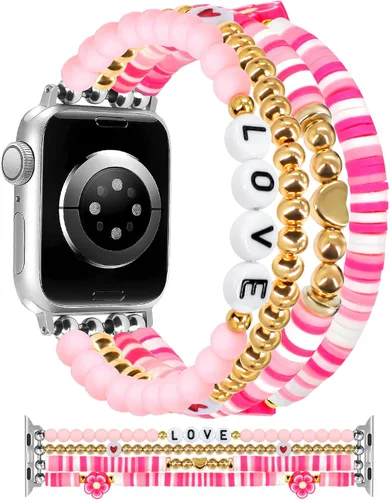 Miniatura 33 de JR.DM Correa de reloj de Halloween Compatible con Apple Watch de 38 mm, 40 mm, 41 mm, 44 mm, 42 mm, 45 mm, 46 mm, linda, preppy, hecha a mano