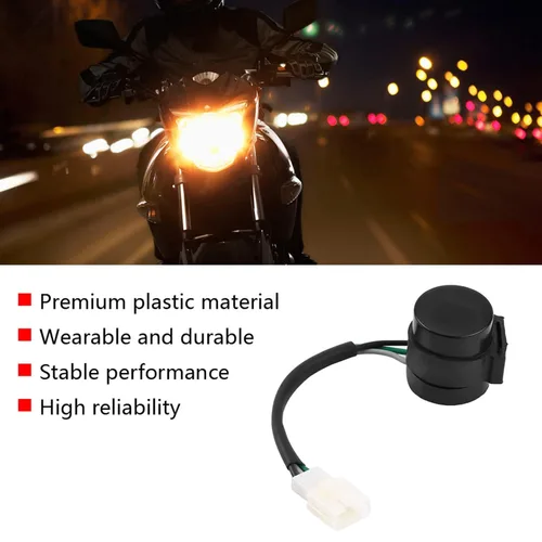 Miniatura 2 de Intermitente intermitente para motocicleta, 3 pines, intermitente redondo, intermitente, intermitente de 3 pines para GY6, scooters, ciclomotor, ATV