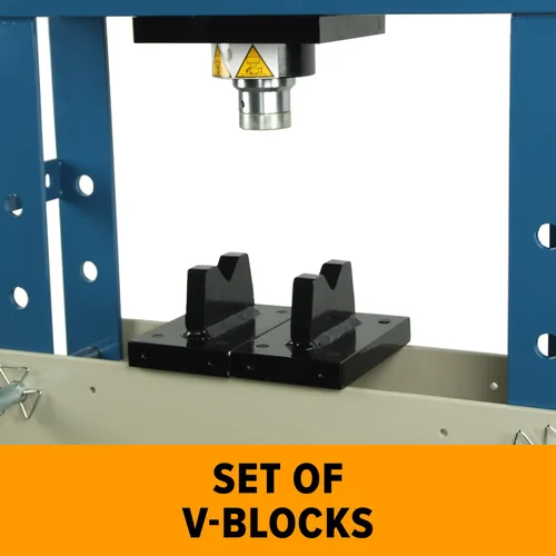 Miniatura 4 de Baileigh HSP-30A - Prensa de taller accionada por aire / manualmente con marco-H, 30 toneladas, de 22 a 1/2 pulgadas de ancho de trabajo
