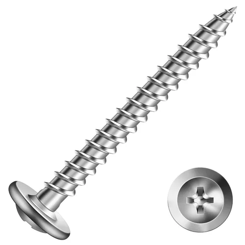 Miniatura 20 de #8 x 5/8 "Tornillo de madera 500 piezas de acero de aleación estándar hilo truss cabeza rápida autorroscante por SG TZH plata - aleación de acero