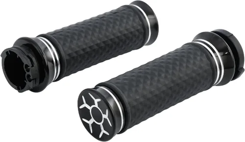 Miniatura 8 de TCT-MOTORPARTS Agarraderas eléctricas de 1 pulgada para manillar Harley Touring Estilo #F negro