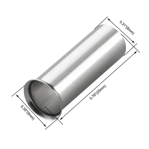 Miniatura 2 de Baomain Paquete de 50 AWG 4/25 mm² de largo: 0.787 "(20 mm) conectores de crimpado de cobre - Terminales de pasador de virola no aislados (EN25-20)