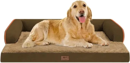 Miniatura 58 de Cama ortopédica impermeable para perros pequeños, cama para perros de tamaño mediano, cómoda cama para mascotas y gatos con lados, funda extraíble
