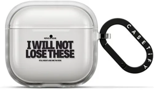 Miniatura 6 de CASETiFY Impact Airpods (4.ª generación) - Funda con anillo, corazones transparentes de lunares, color escarcha