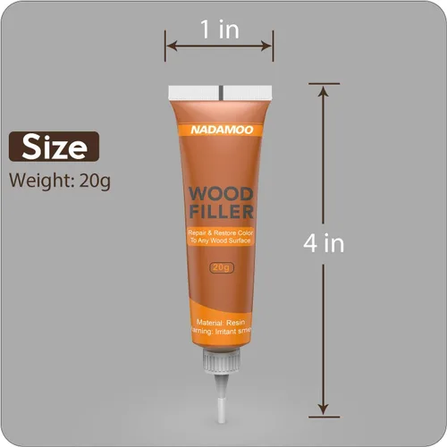 Miniatura 3 de NADAMOO - Kit de reparación de muebles de madera para reparación de arañazos de madera, kit de retoque de muebles, cubierta de superficie
