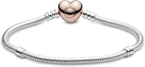 Miniatura 3 de Pandora Moments Heart Clasp Snake Chain Bracelet