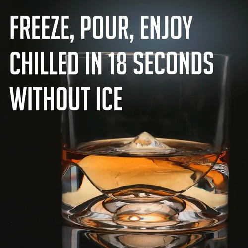 Miniatura 2 de LIITON Denali Mountain - Juego de 2 vasos de whisky de cristal pesado, vaso de bourbon congelable grueso de 1 libra cada uno, cócteles de cristal