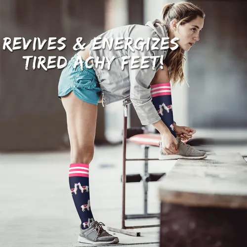Miniatura 2 de Calcetines médicos de compresión de cobre para mujeres y hombres (6 pares), el mejor apoyo para correr, atletismo, enfermería, viajes