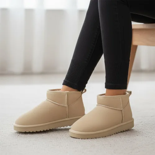 Miniatura 24 de CUSHIONAIRE, Hip 2 - Botas de nieve de gamuza auténtica para mujer, sin cordones, con cómodo forro de piel de oveja sintética + espuma viscoelástica