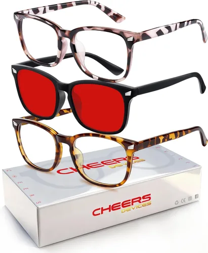 Miniatura 11 de Kids Blue Light Glasses 3 Pack Flexible TR90 Shatterproof Frame, Clear & Red Lenses Kids Fake Glasses 2-18 age