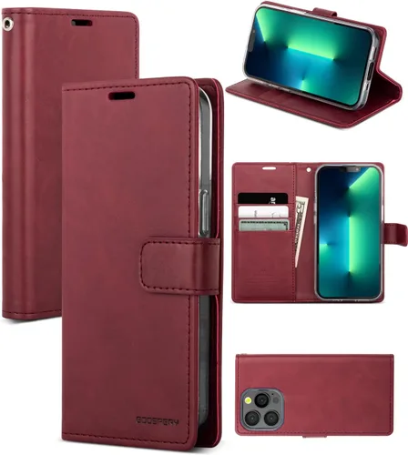 Miniatura 19 de GOOSPERY Blue Moon Wallet para Samsung Galaxy Note 10 Case (2019) Funda de cuero con tapa (Negro)