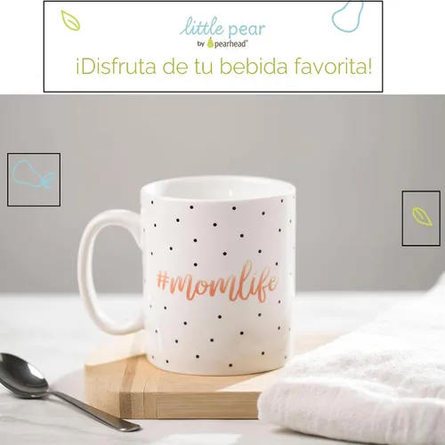 Miniatura 5 de Little Pear Taza Mom Life, Taza de Café de Cerámica, Regalo Ideal para Madres Nuevas y Futuras, Apta para Lavavajillas y Microondas, 13 onzas