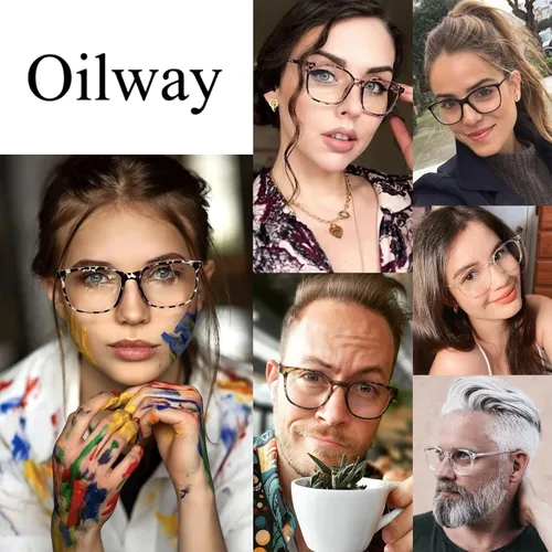 Miniatura 2 de Oilway - Anteojos con bloqueo de luz azul para computadora, lectura, juegos, televisión, teléfonos, anteojos de moda, antifatiga visual, anti UV, D1