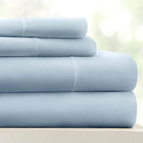 Miniatura 58 de Linen Market Sábanas para cama de tamaño King (azul claro) – Duerme mejor que nunca con estas sábanas King suaves y refrescantes – Bolsillo profundo