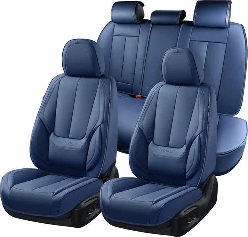 Miniatura 28 de Coverado Juego completo de fundas de asiento de automóvil, fundas de asiento negras para asientos delanteros y traseros de automóvil, protector