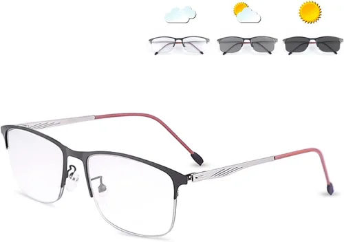 Miniatura 6 de LJIMI - Gafas de sol de lectura fotocromáticas progresivas multifocal, protección UV, lector solar, lentes de bloqueo de luz azul
