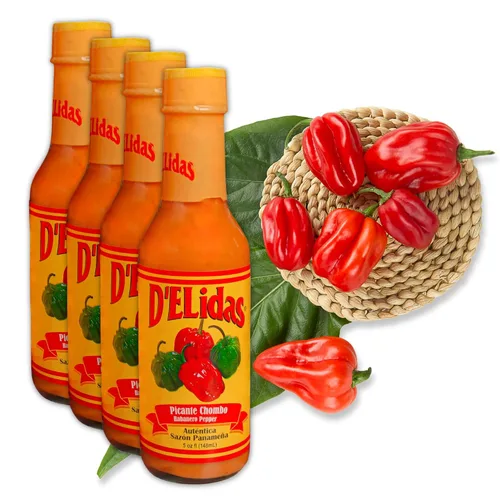 Miniatura 12 de D'ELIDAS Salsa picante Habanero, salsa picante de pimienta habanero natural, salsa chombo picante #1 en Panamá, sin OMG, salsa habanero alimentaria