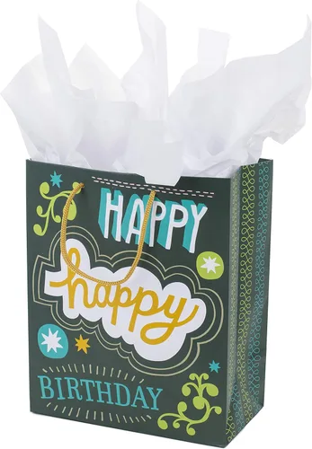 Miniatura 10 de Hallmark bolsa de regalo de cumpleaños en papel de seda, tamaño grande, Multicolor