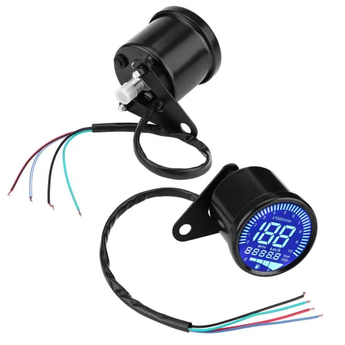 Miniatura 8 de Keenso 2.6 "Velocímetro universal para motocicleta, tacómetro LED, medidor de nivel de aceite