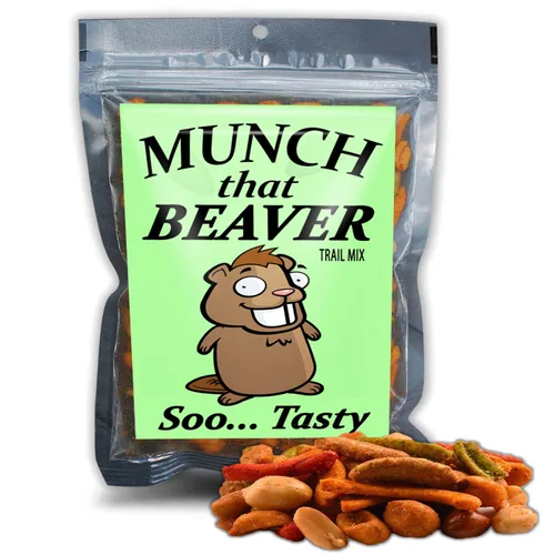 Munch That Beaver Trail Mix - Ideas de regalo únicas para amigos, divertidos regalos de broma de castor para hombres y mujeres, rellenos de