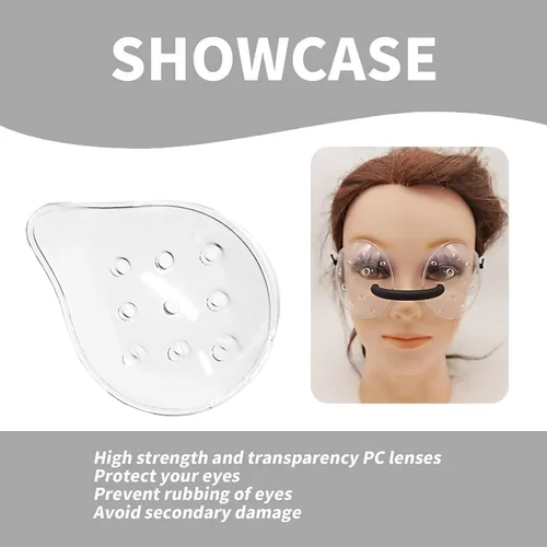 Miniatura 3 de Protector de ojos transparente para después de la cirugía de cataratas, cómodo, evita el roce con correa elástica extendida, adecuado para todos