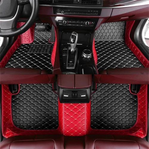 Miniatura 8 de Alfombrillas personalizadas para automóvil, cobertura completa 3D, protección para todo tipo de clima, de cuero, para piso delantero y trasero