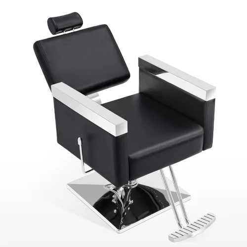 Miniatura 7 de BarberPub Clásico Recline Silla de peluquero hidráulica Salón Spa Silla de peluquería Equipo de belleza de peluquería 3018 (negro)