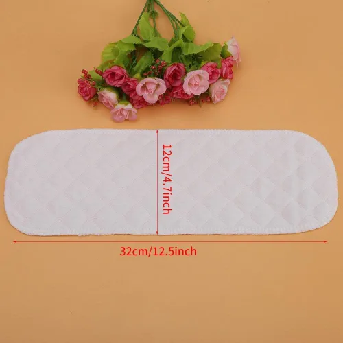 Miniatura 2 de Paquete de 10 forros de pañales de tela de algodón suave, insertos de pañales transpirables de 6 capas, se adapta a la mayoría de los pantalones