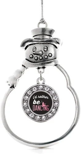 Miniatura 58 de Inspired Silver - Roller Queen - Adorno de Navidad plateado - Adorno circular para árbol de Navidad con circonita cúbica - Decoración colgante
