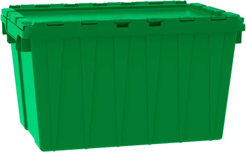 Miniatura 10 de Contenedor de plástico para almacenamiento y distribución 39120 de Akro-Mils, con tapa con bisagras, de 21.5 x 15 x 12.5 pulgadas, 6 unidades Verde