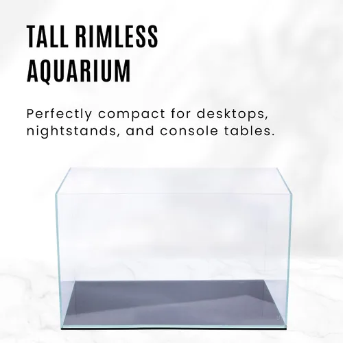 Miniatura 2 de UNS Acuario Ultra Claro Sin Borde - 25.6GAL 97.2L - 23.62x14.17x17.71 60x36x45 CM, Grosor de Vidrio de 6mm, Incluye Alfombrilla Nivelante
