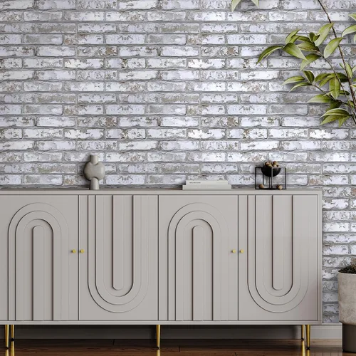 Miniatura 7 de Commomy Paneles de pared 3D de ladrillo sintético, 12 piezas de 22.8 x 11.8 pulgadas, azulejos finos y adhesivos de PVC UrltraLight para cocina