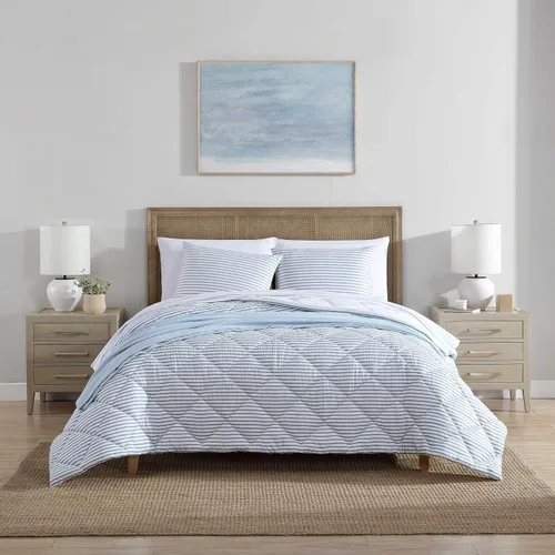 Miniatura 16 de Nautica - Juego de edredón individual/individual XL, ropa de cama suave y cepillada con sensación relajada para uso durante todo el año, juego