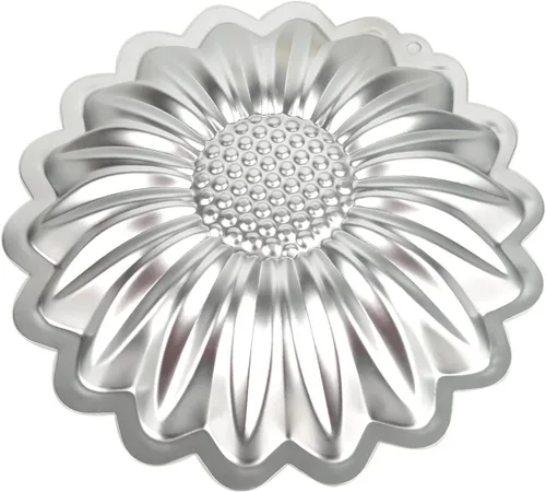 Miniatura 8 de SADYFON Molde de aluminio para decoración de pasteles en forma de flor de girasol para cumpleaños, boda, aniversario, fiesta, tartas, moldes