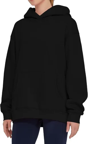 Miniatura 2 de THE GYM PEOPLE Sudadera con capucha de gran tamaño para mujer, ajuste holgado, forro polar suave, con bolsillos