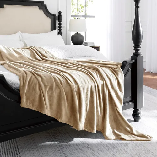 Miniatura 24 de Manta blanca de Navidad súper suave y acogedora para sofá o cama. Manta de microfibra de felpa ligera, 50x60 pulgadas Blanco