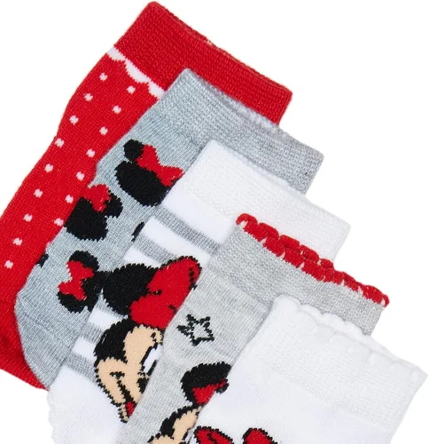 Miniatura 2 de Disney Baby Girls' Minnie Mouse 5 Pack Shorty Socks