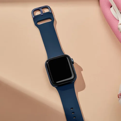 Miniatura 2 de Correa deportiva para Apple Watch, 49, 46, 45, 44, 42, 41, 40 y 38 mm, correa de silicona suave, cierre clásico, reemplazo para iWatch Series 11