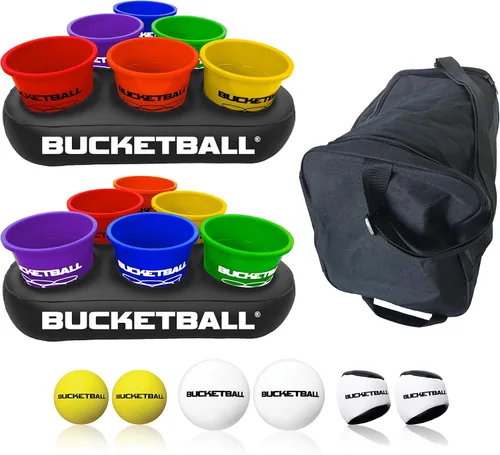 BucketBall | La marca original, más grande y duradera | Apoya los empleos en EE. UU. | El juego definitivo para exteriores y picnics | Perfecto para