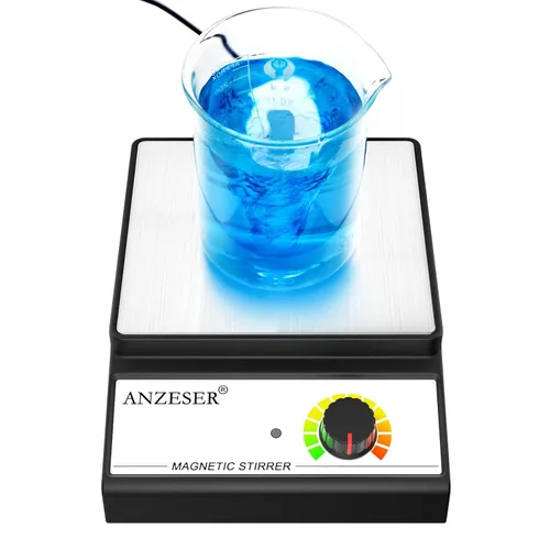 Agitador Magnético con Barra de Agitación, Placa Magnética de Agitación 3000RPM, Mezclador Magnético de Máxima Capacidad 3000mL (Sin Calentamiento)