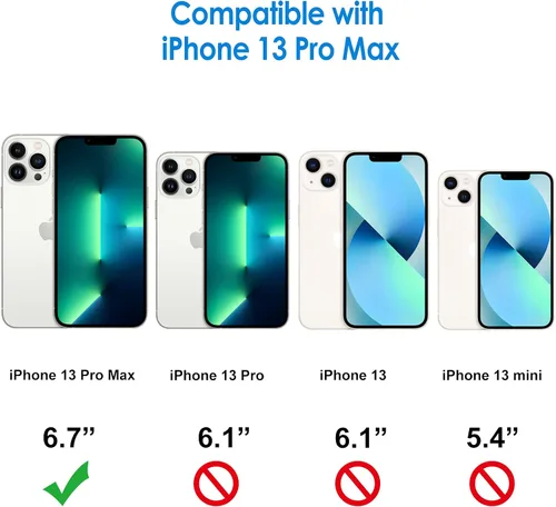 Miniatura 2 de JETech - Funda para iPhone 13 Pro Max de 17 cm, cubierta a prueba de golpes transparente antiamarilleamiento, parte trasera transparente