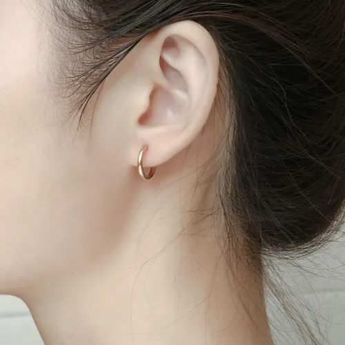 Miniatura 4 de Aretes de aro de acero inoxidable quirúrgico de 0.315 in0.394 in0.472 in, pequeños aretes de aro para mujeres y hombres