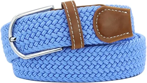 Miniatura 22 de Mixed Color Woven Stretch Braided Belts for Men and Women Fashion Elastic Belts
