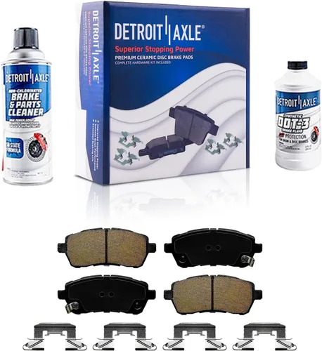 Miniatura 53 de Detroit Axle - Pastillas de freno traseras para Mercedes-Benz C230 C240 C280 C320 C350 CLK320 CLK350 CLK430 E300 E320 E420 E430 SLK350, pastillas