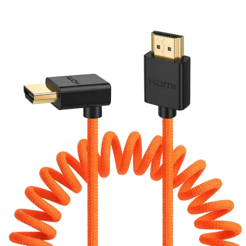 Miniatura 6 de 8K HDMI to Down HDMI High Speed Black Coiled Braided Cable for Sony A7S3 FX3 FX9 Canon C70 Z CAM E2 Camera Atomos Ninja V Shinobi SmallHD Portkeys